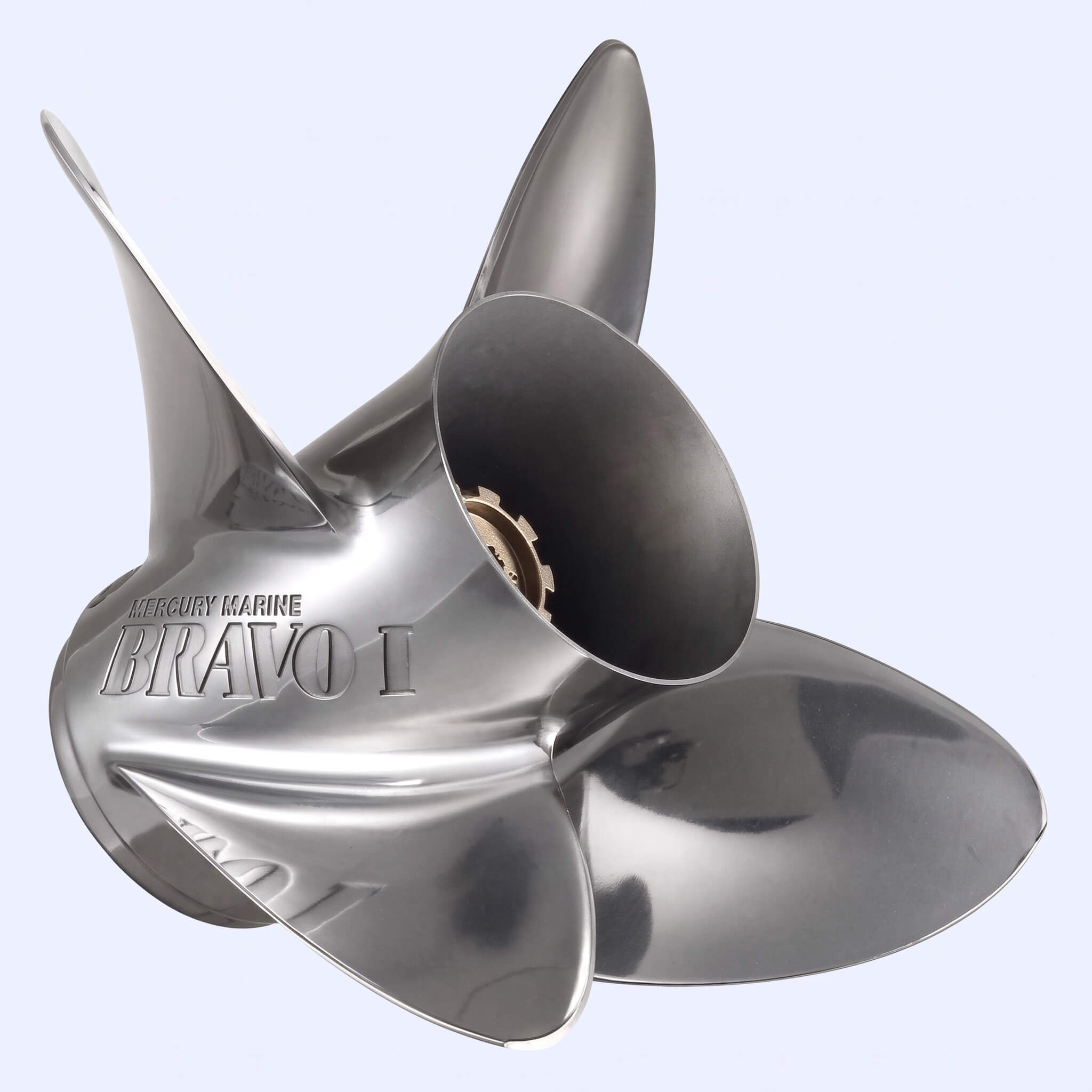 Стальной четырехлопастной винт Mercury Bravo I для скоростных катеров